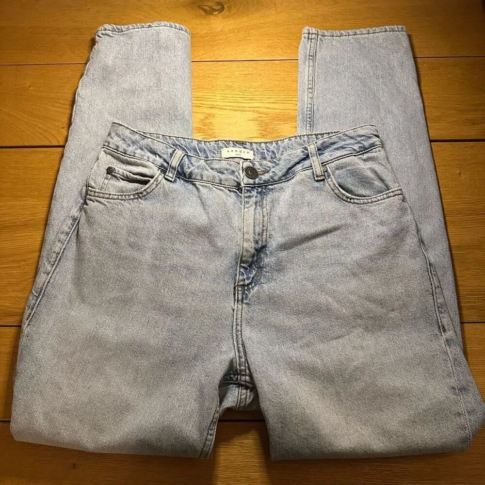 Sandro straight leg light wash jean 42 (10) - Image 2