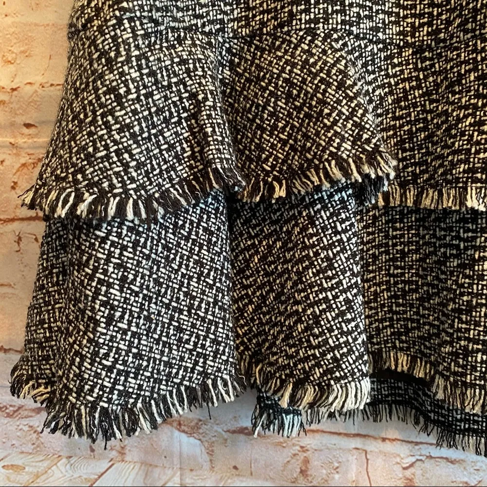 Eliza J sleeveless ruffle layered hem tweed dress - Image 8