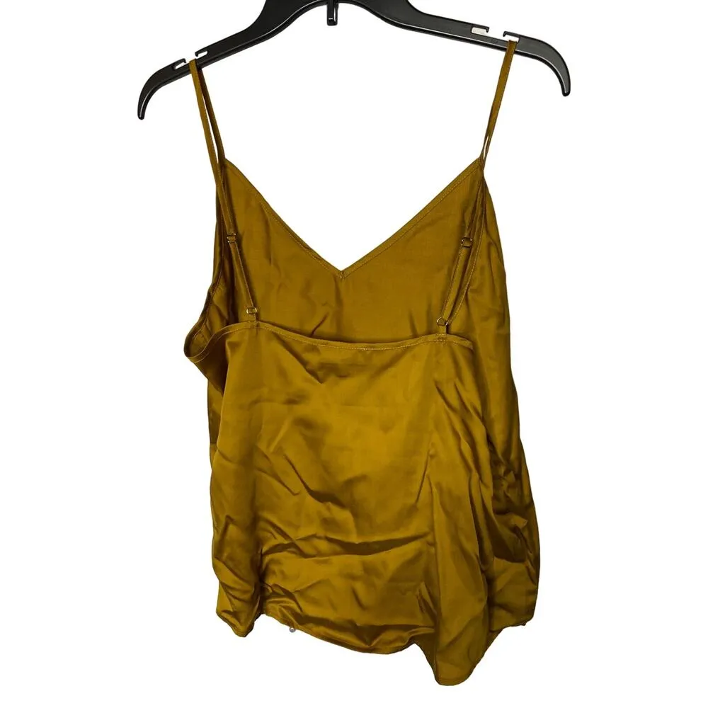 Ettitude Women's Size Large Strappy Camisole Chamomile V Neck Loungewear NIB Gold - Image 3