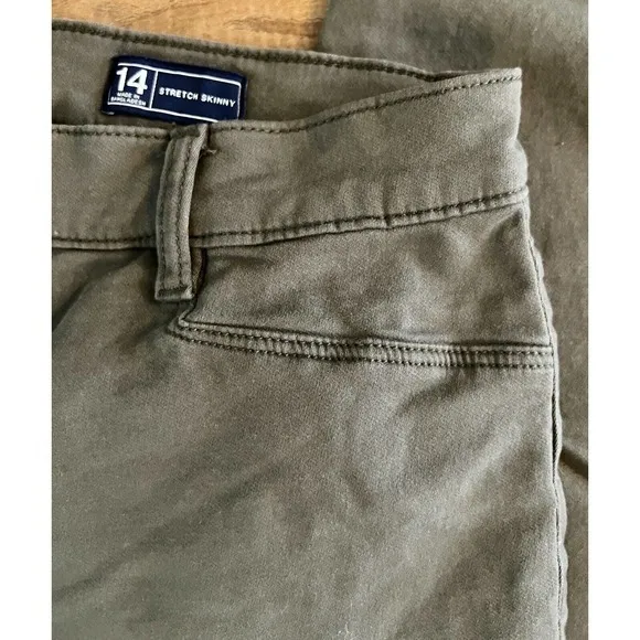 GAP Women's‎ Size 14 Olive Green Favorite Stretch Denim Skinny Jeans EUC - Image 11