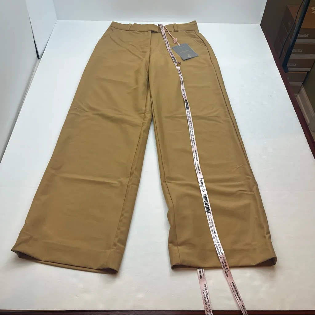 House of CB Cameron‎ Relaxed Tailored Trouser Caramel Pant Womens Size XS NEW - Image 3