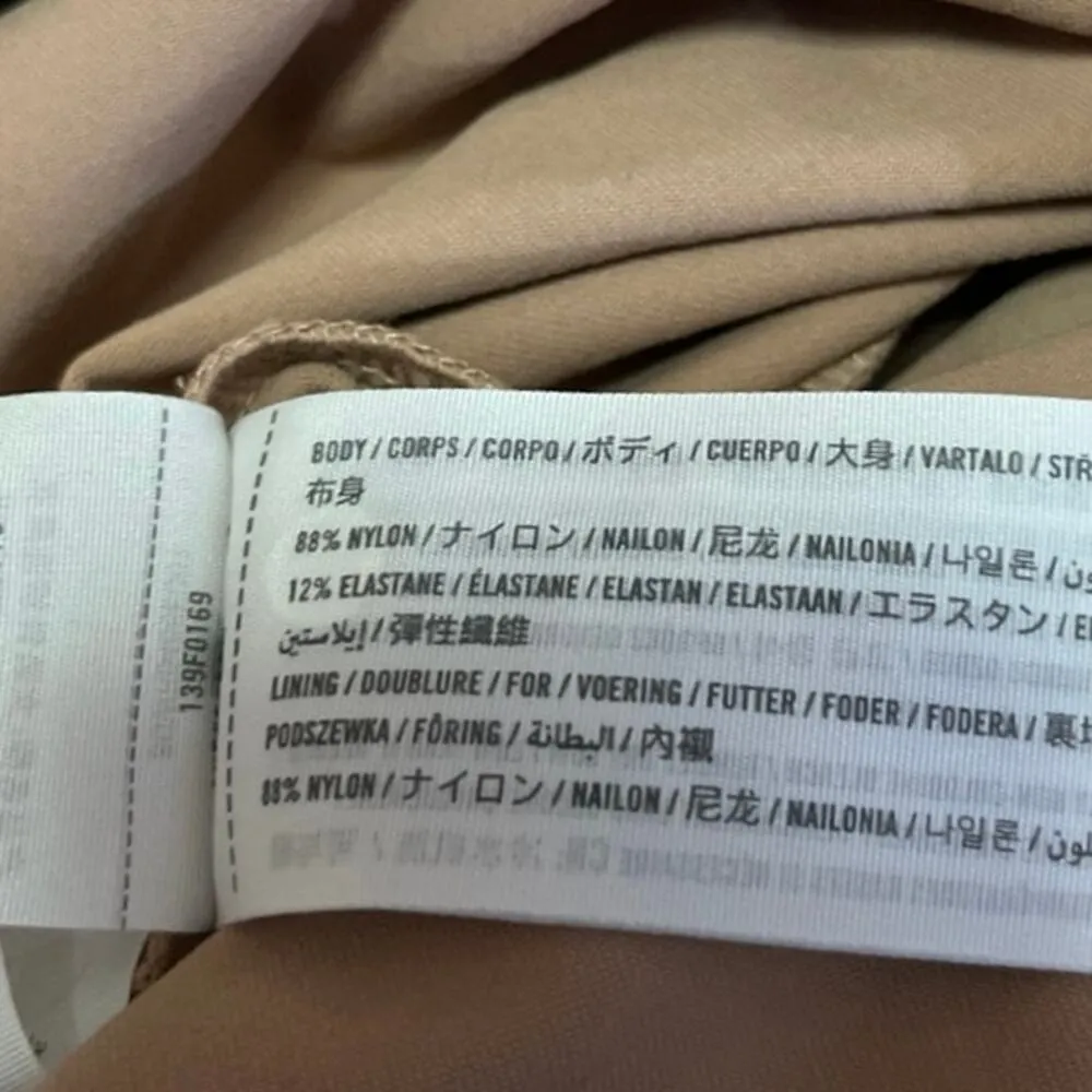 NEW Abercrombie & Fitch Tan Stretch Cami Camisole Tank Bodysuit Top Size M - Image 4