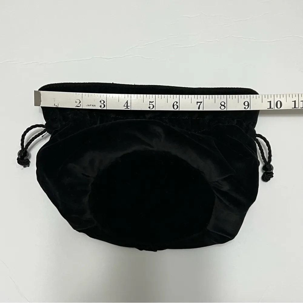Talbots  Black Velvet Drawstring Pouch Bag - Image 7