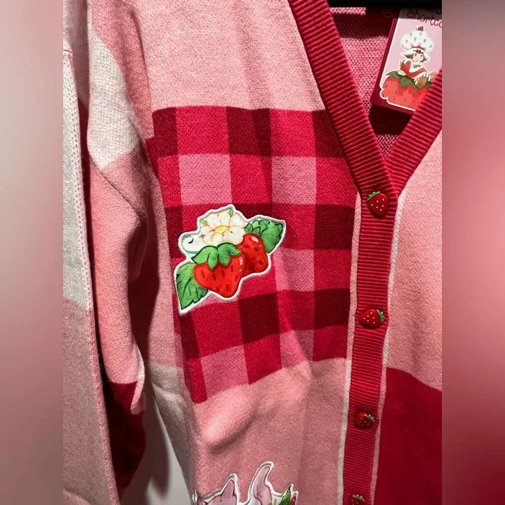 Strawberry Shortcake Gingham Patchwork Cardigan - Image 9