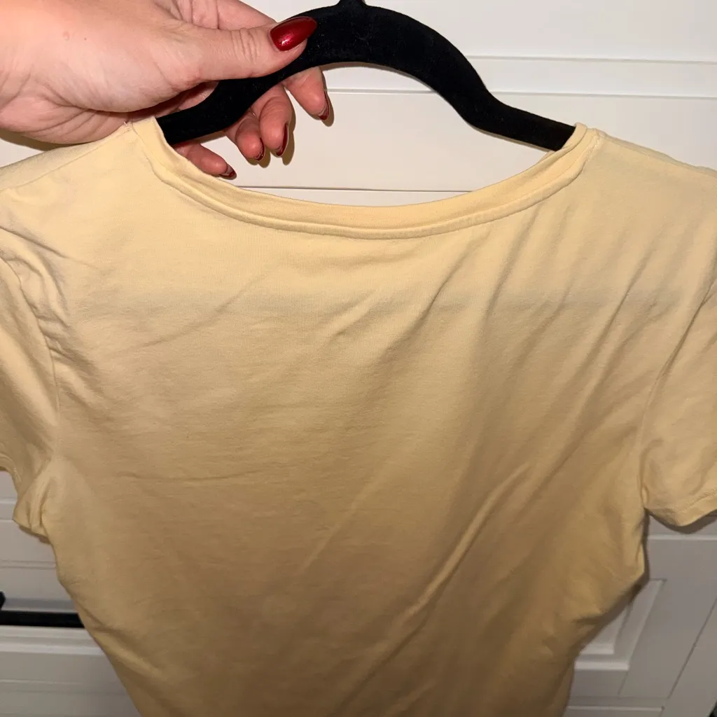 Primark Light Yellow Short Sleeve Tee - Image 3