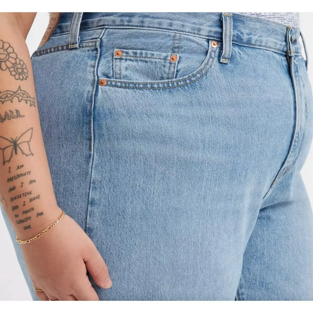 Levi's Premium RIBCAGE WIDE LEG WOMEN'S JEANS Far and Wide 22W 46x31 - Image 5