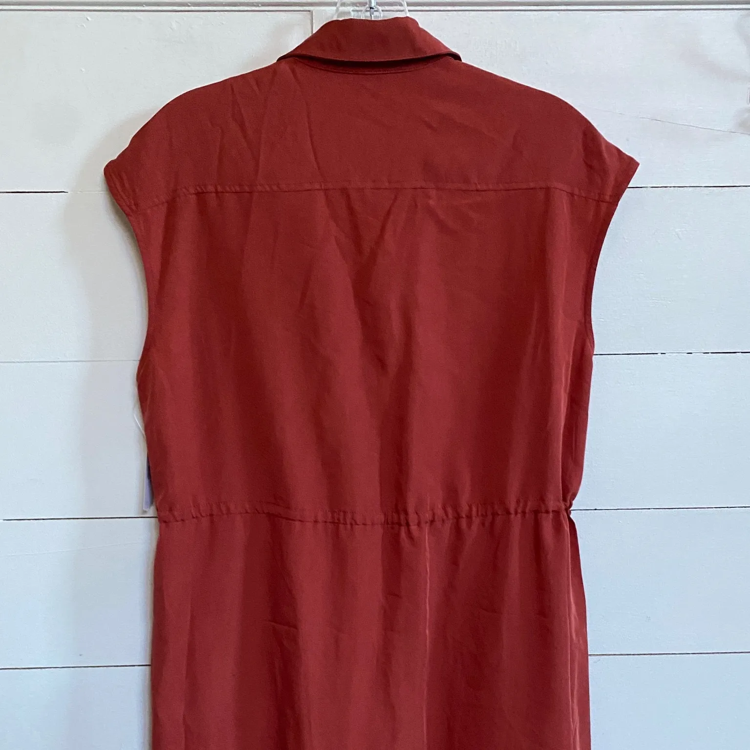 Old Navy Short Sleeve Double Pocket Bronzed Amber Waist Defined Dress - XS NWT - Image 7