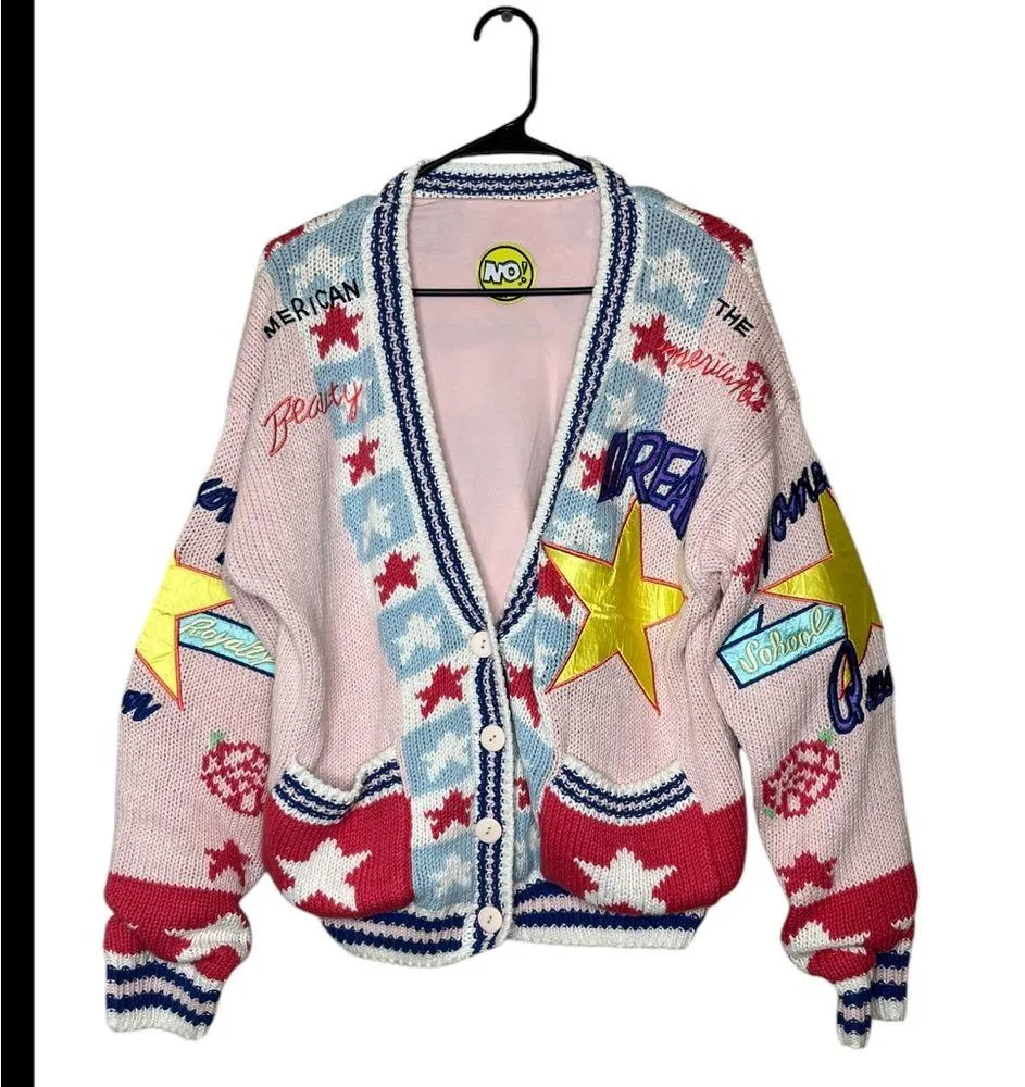 NO! JEANS American Beauty Cardigan in Pink size 3 (L) Size L - Image 6