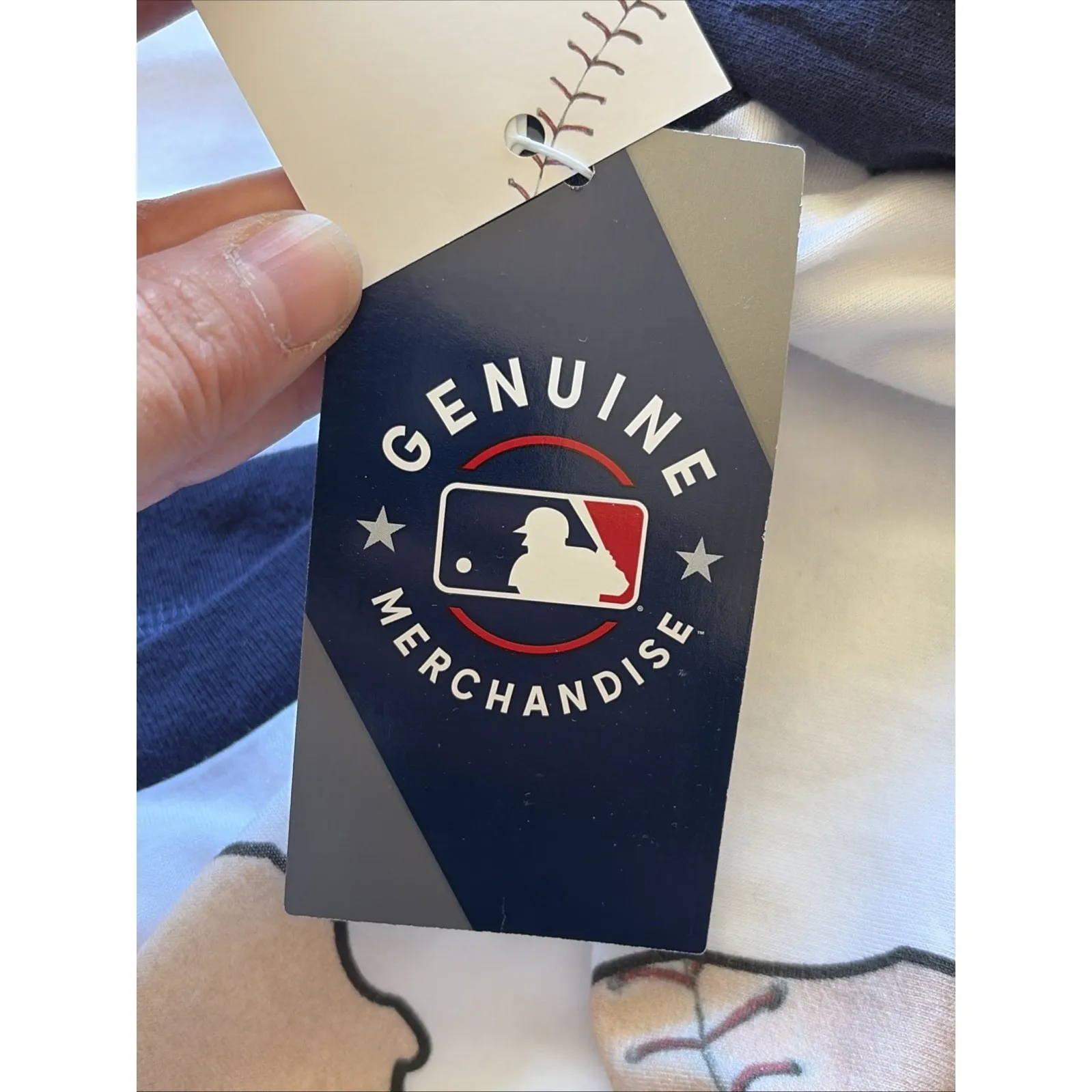 TT Gear Tiny Turnip MLB Detroit Baseball Glove Michigan Raglan Tee Shirt Medium Blue - Image 6