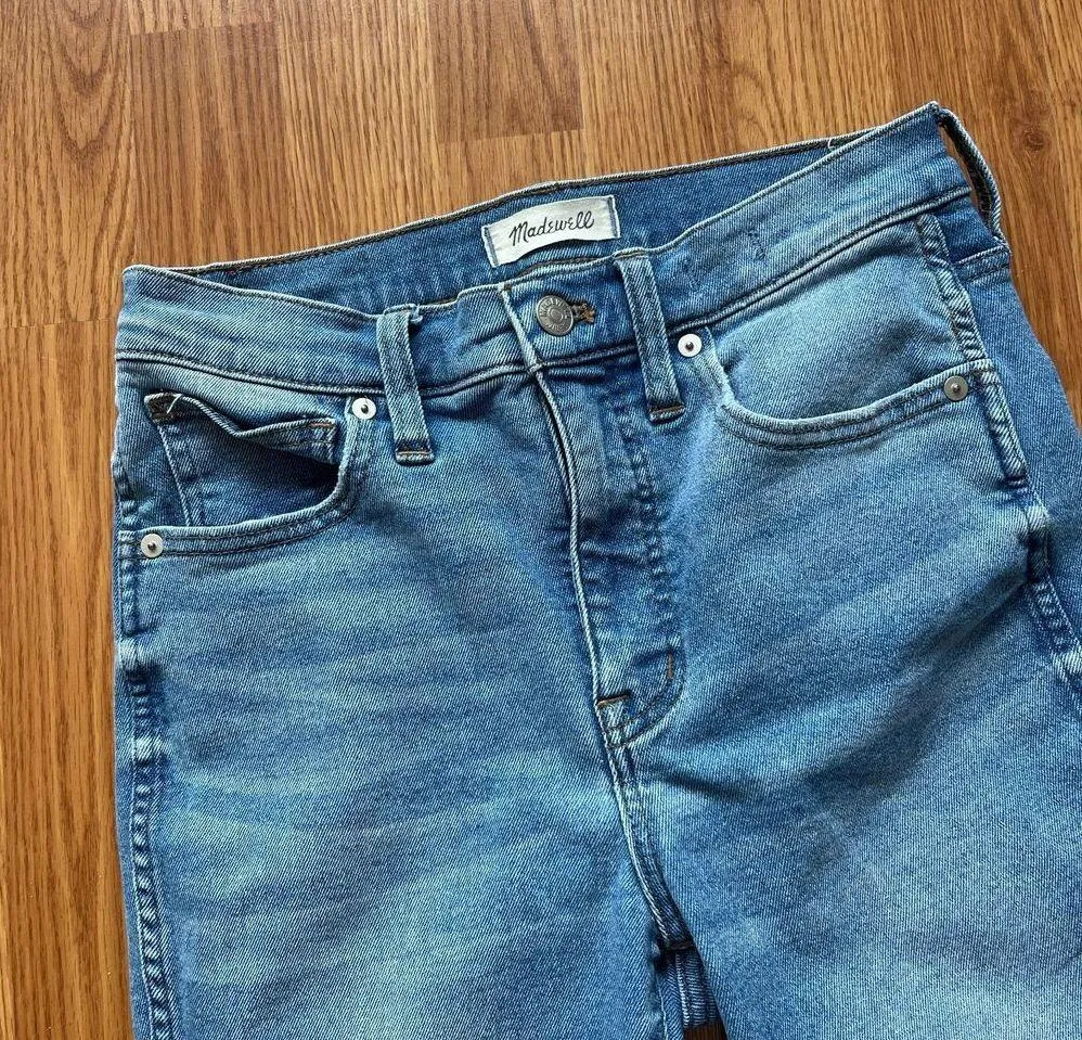 Madewell 10" High-Rise Skinny Crop Jeans in Horne Wash Size 27 - Image 5