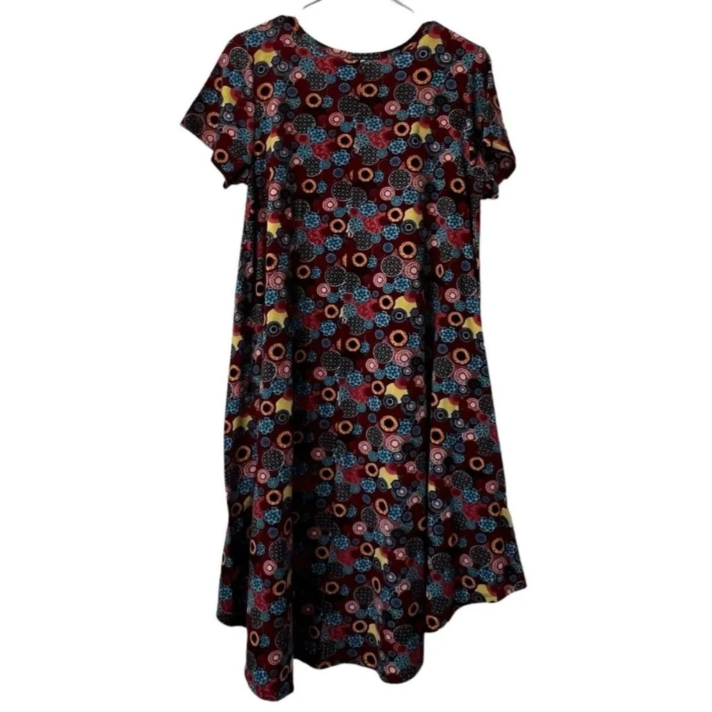 LuLaRoe High Lo Pocket Tshirt‎ Dress Geometric Size Large Simply Comfortable! - Image 2