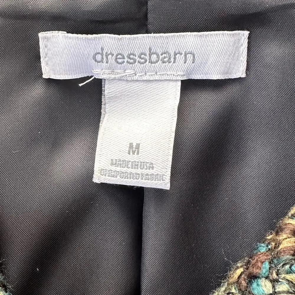 Dressbarn Green, black with hints of yellow tweed blazer with a touch of whimsy - Image 6