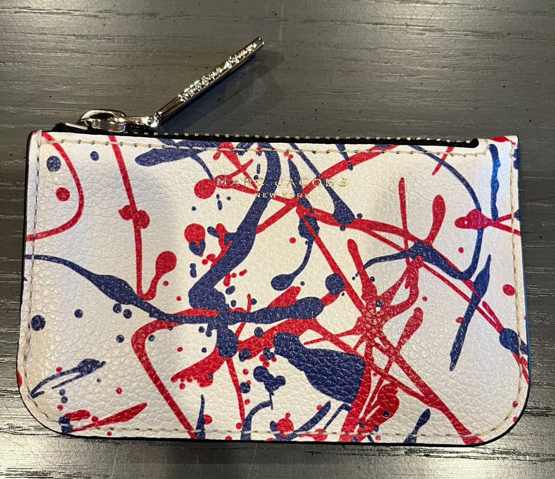 Marc Jacobs Paint Splatter Coin Key Pouch Wallet - Image 2
