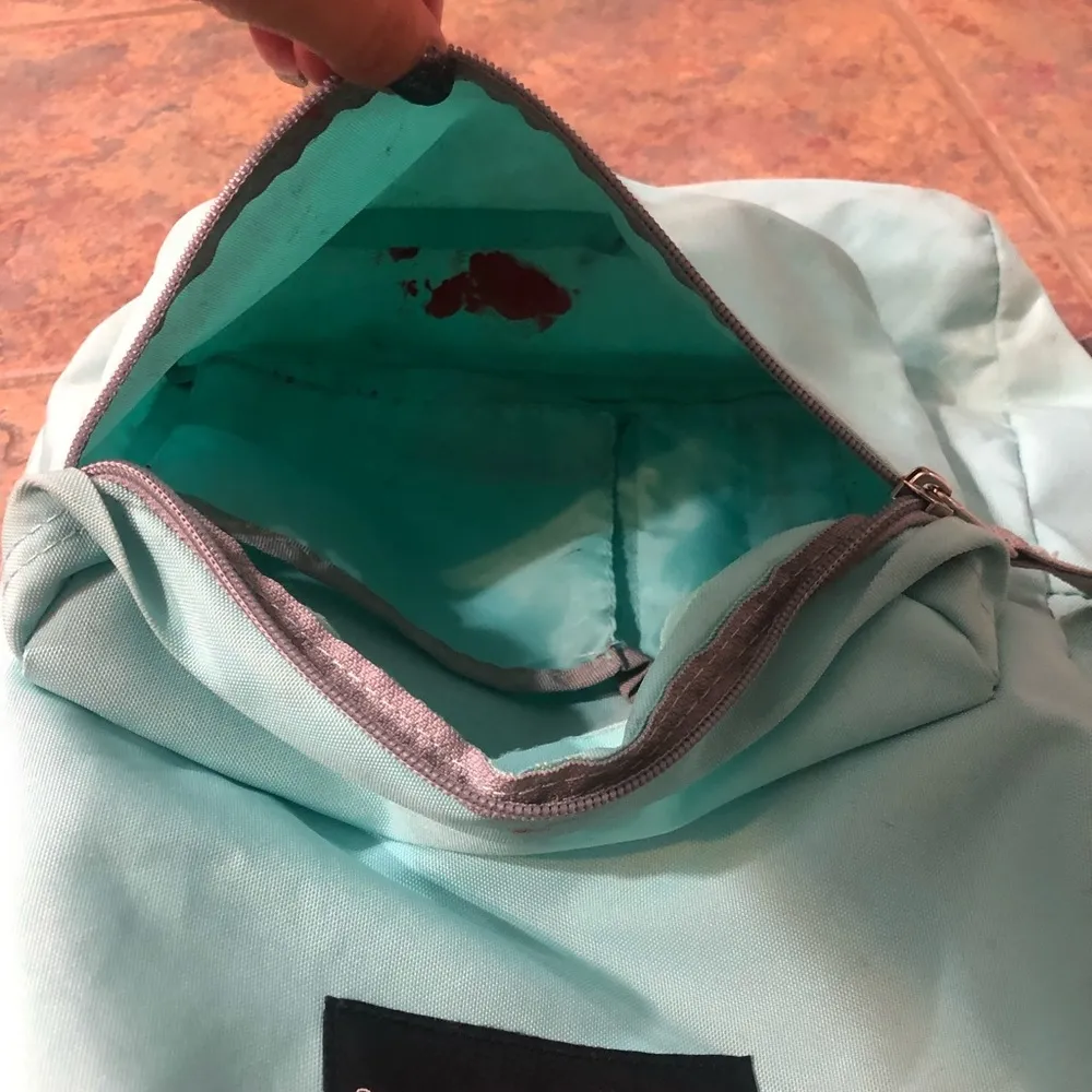 [jansport] teal/ light blue backpack book bag - Image 6