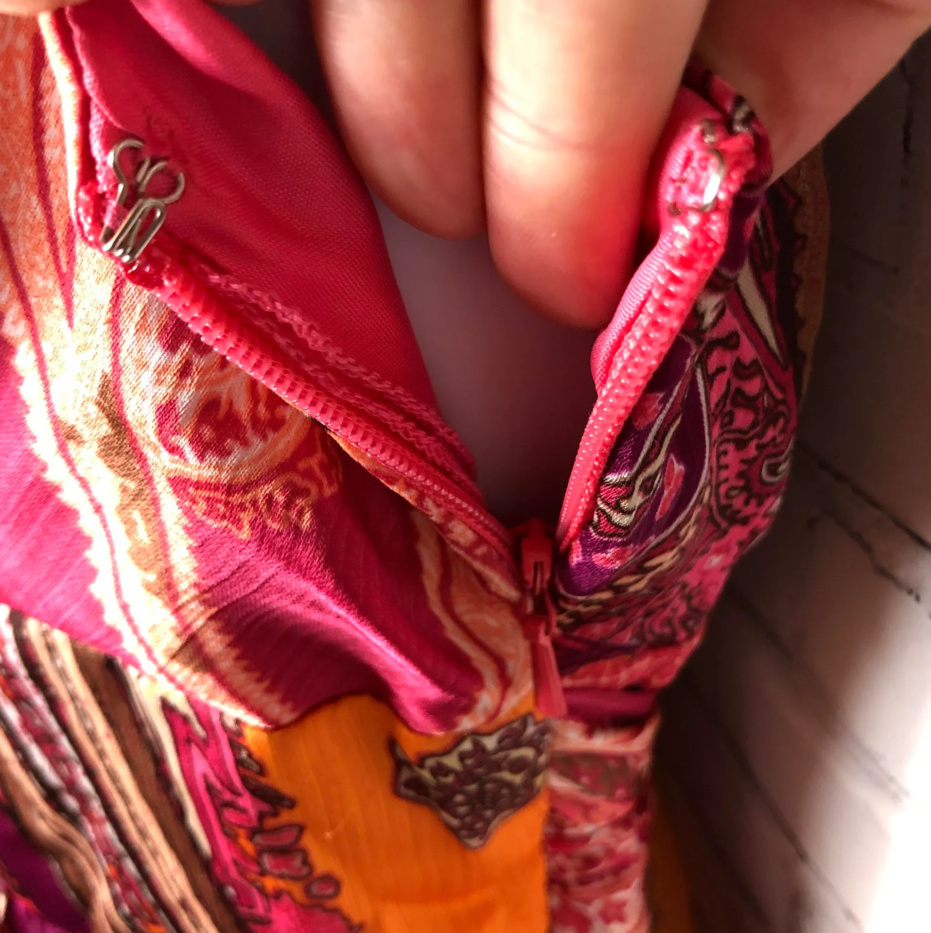 Mattox Pink & Orange Halter Chiffon Party Dress - Image 7