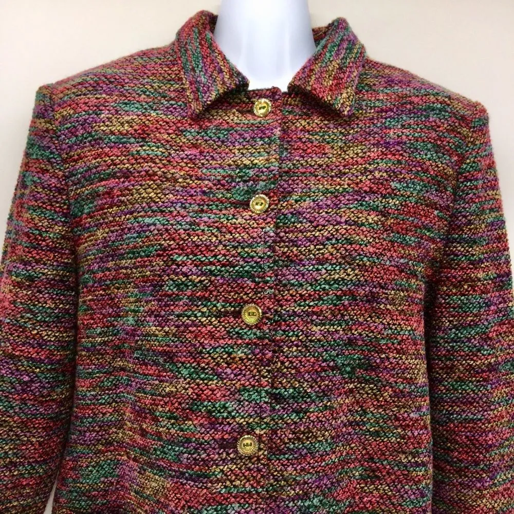 Draper's & Damon's Multi Colored Earth Tones Nubby Jacket/Blazer NWT - Image 4