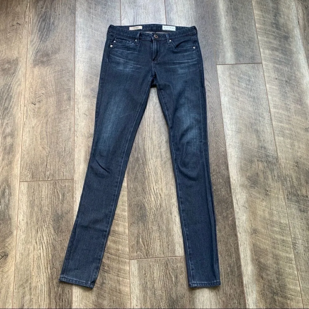 AG Adriano Goldschmeid The Legging Super Skinny Knit Luxe Denim Dark Wash 25 - Image 3