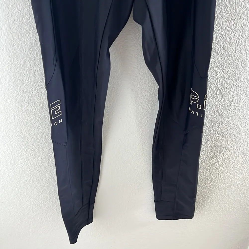 PE NATION Riseball Legging Black Spellout Athleisure Active Pants XS - Image 7