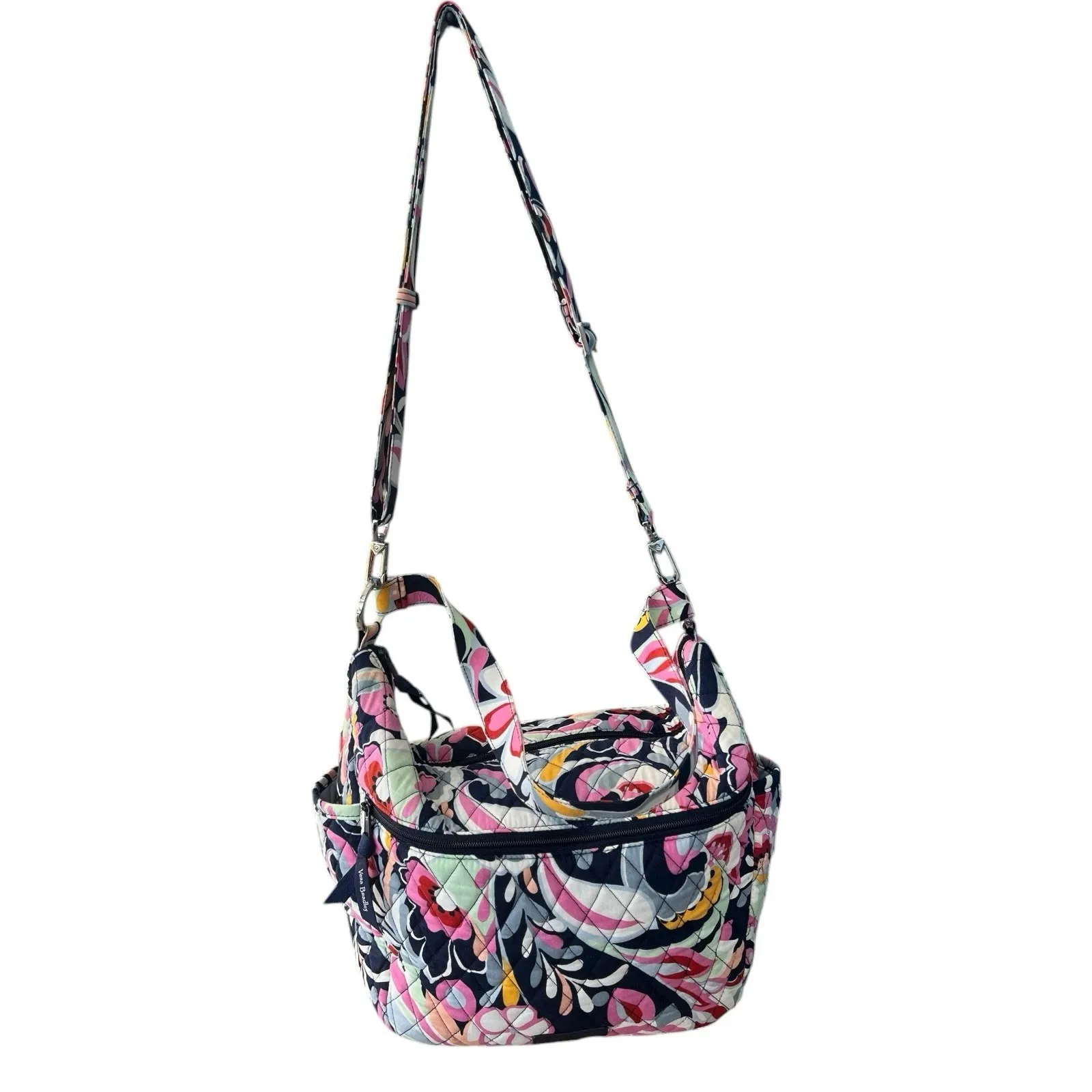Retired Vera Bradley Mod Paisley Convertible Go Ahead Crossbody Bag Y2K Dopamine - Image 2
