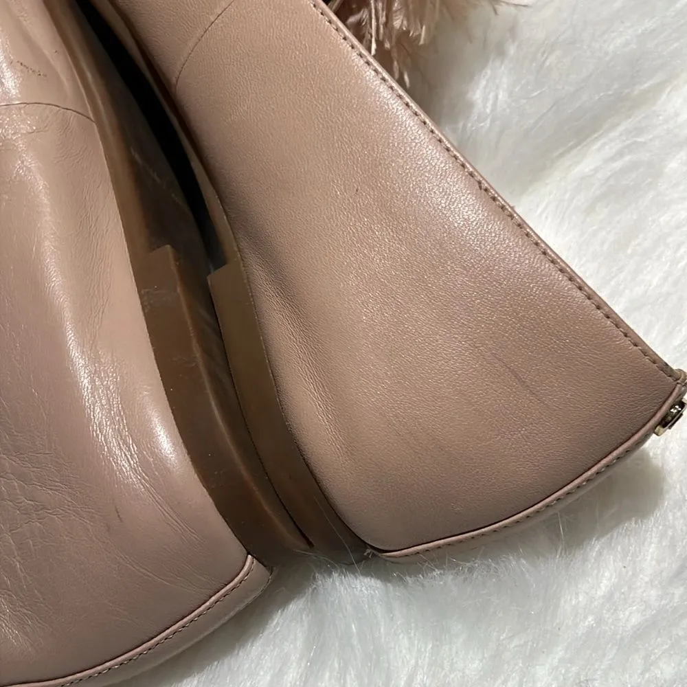 Michael Kors FARA LEATHER LOAFERS. Size 8.5. B74 Pink - Image 11