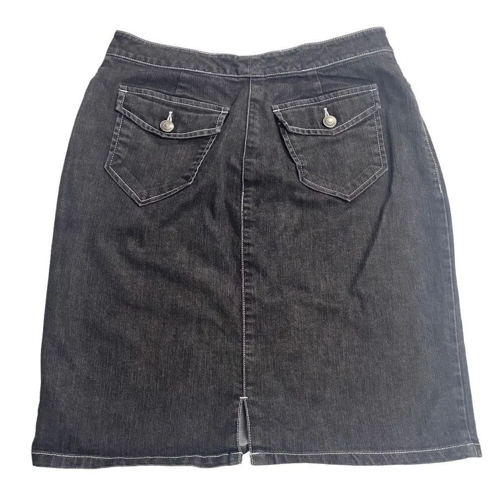 PENDLETON Women’s Dark Wash Denim Jean Pencil Straight Skirt Size 6 - Image 2