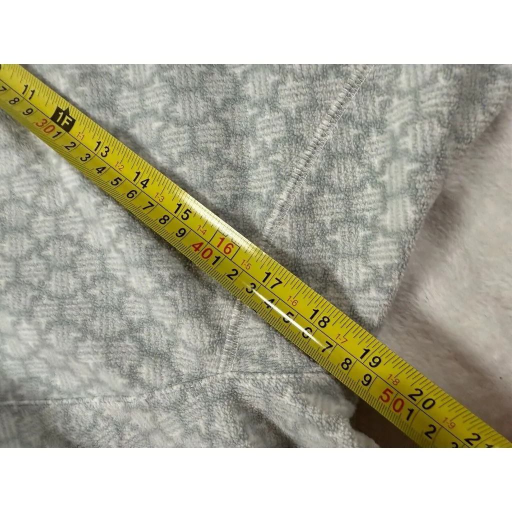 Columbia Sweater‎ Womens Medium Gray White Quarter Zip Soft Fleece Pullover Cozy - Image 9