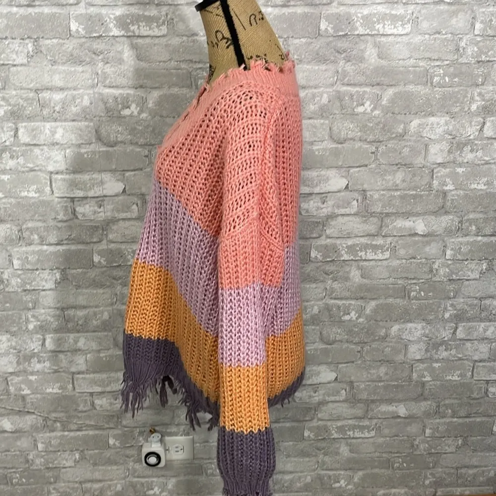 Wishlist Distressed Color Block Pullover
Sweater - Image 3