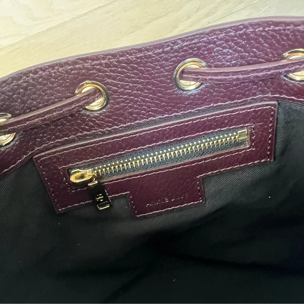 ANINE BING NWT  Mini Alana Bucket Bag in Red Burgundy - Image 11