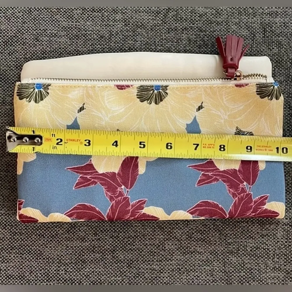 Floral Canvas Reversible Fold Over Clutch Handbag - Image 4