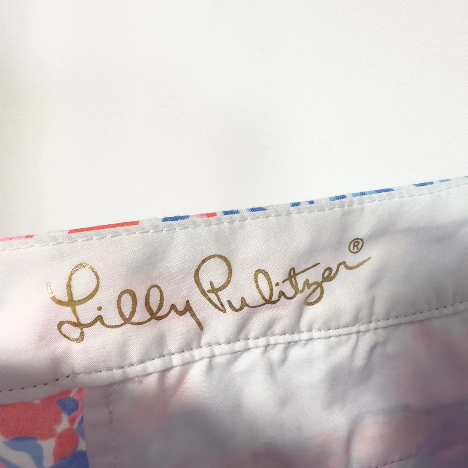 Lilly Pulitzer Size 6 Buttercup Shorts Floral Scalloped Hem Pink Blue White 1596 - Image 5