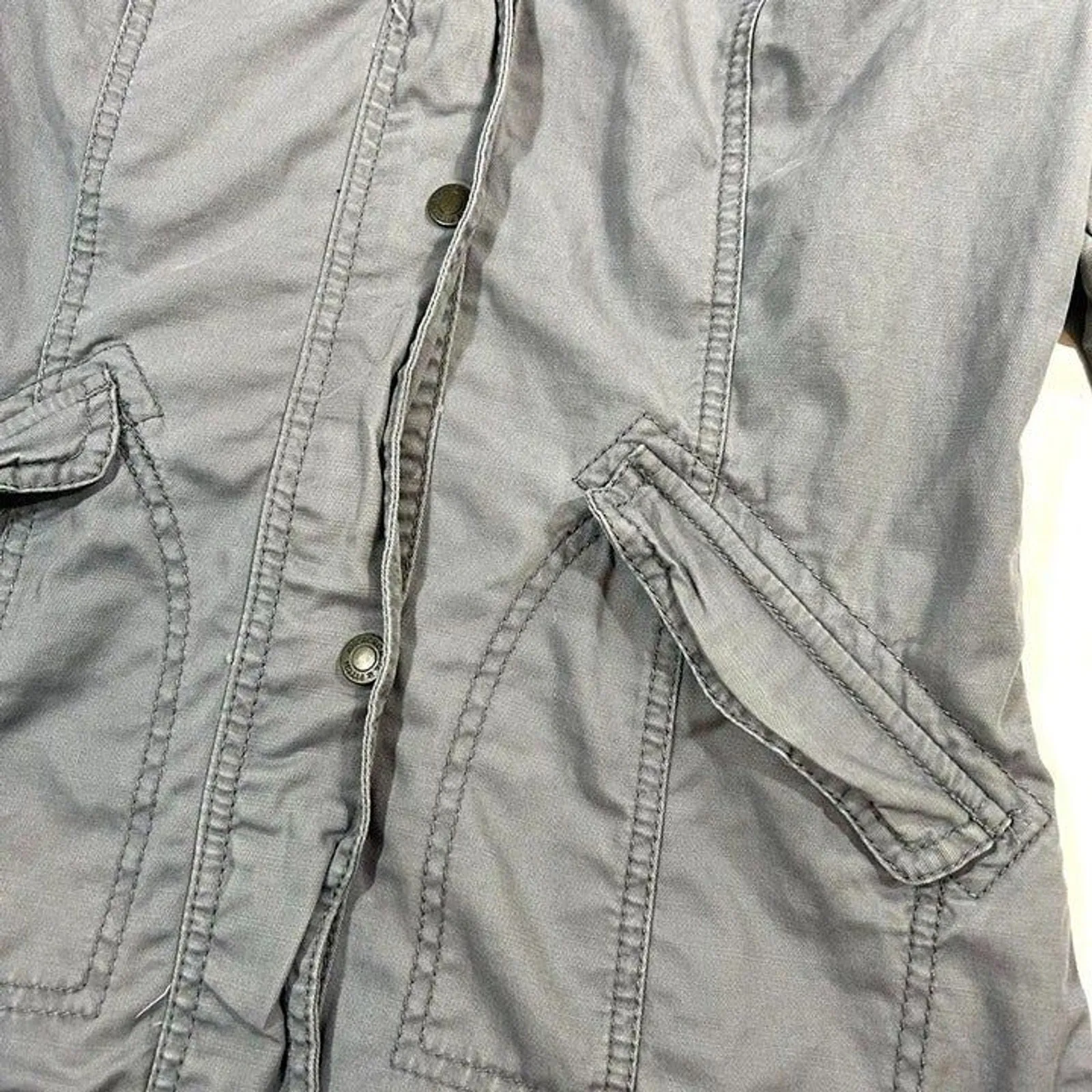 Abercrombie And Fitch Anorak Army Jacket Women's XS Gray - Image 3