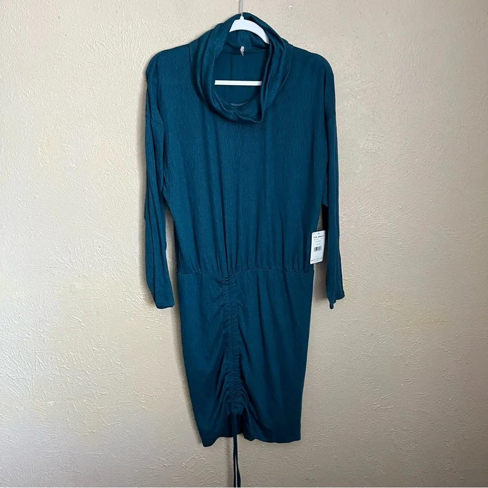 NWT Free People Sundown Dark Green Mini Dress Medium - Image 2