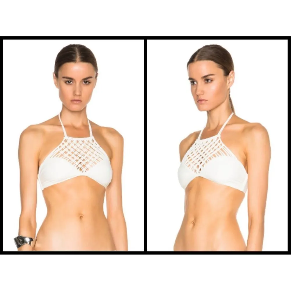 💕MIKOH💕 Macrame Woven Bikini Set Bone Small NWT - Image 7