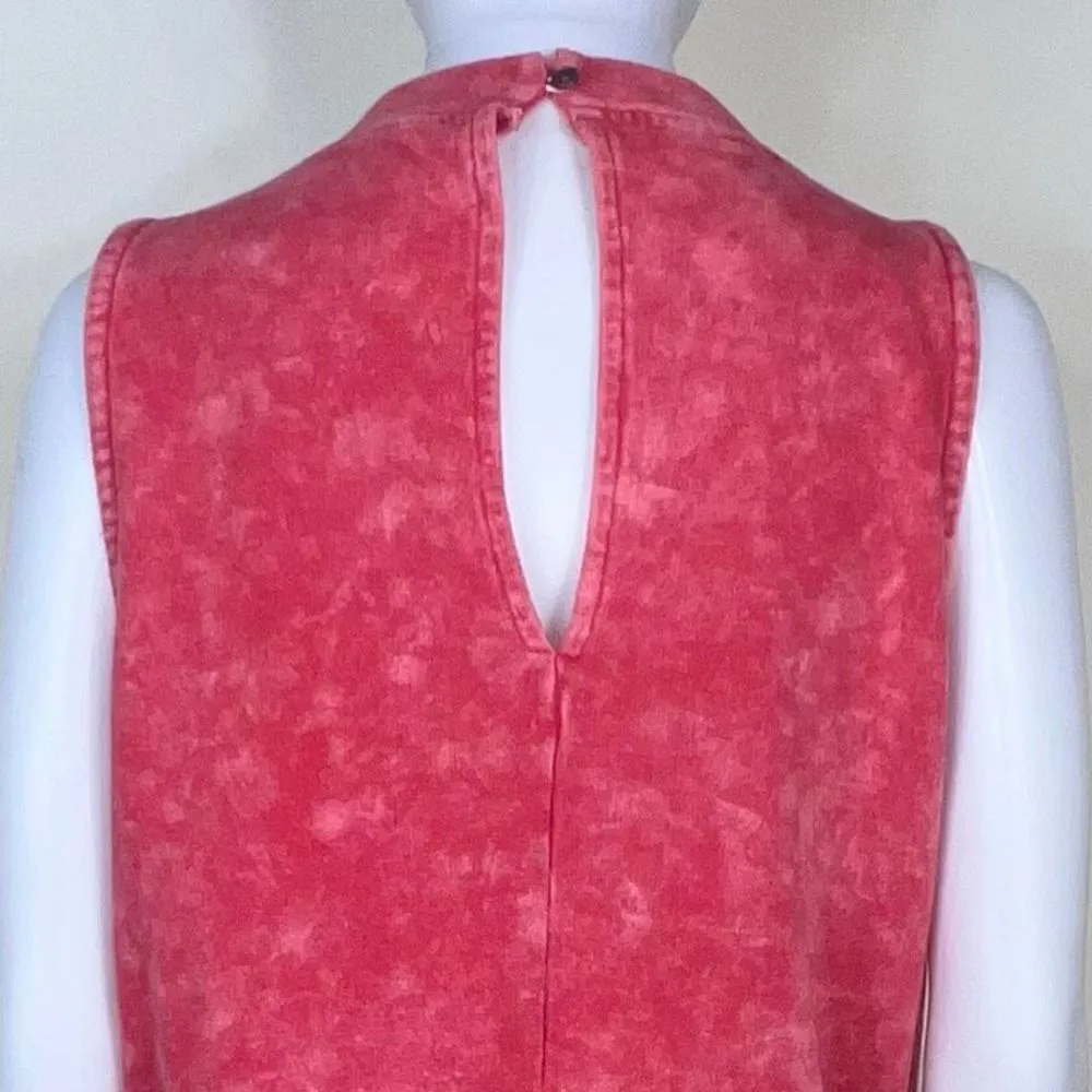 Lane Bryant Livi Activewear Acid Wash Sleeveless Red Jumpsuit (22/24) - Image 10