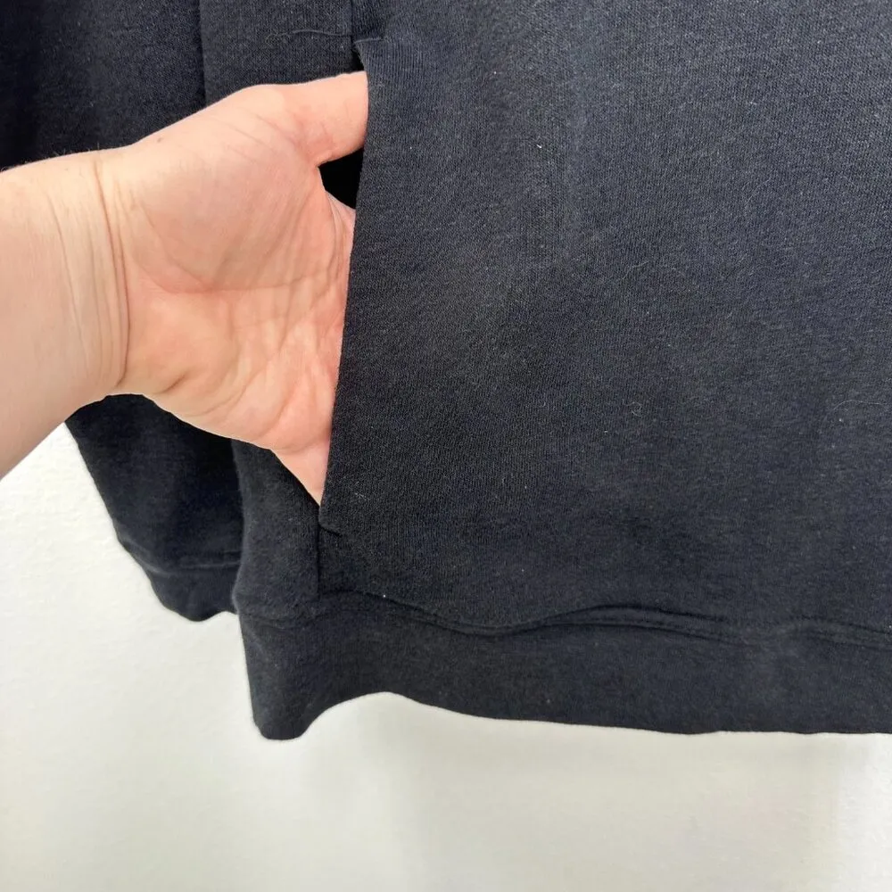 Nike Women's Size XS Black Crewneck‎ Sweatshirt Logo Pockets Casual Outdoors - Image 5