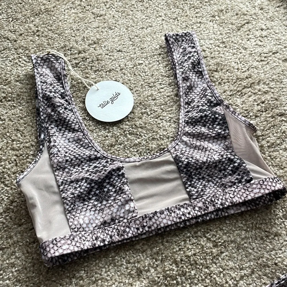 NWT Talie Golds Snakeskin Print Bikini Purple - Image 2