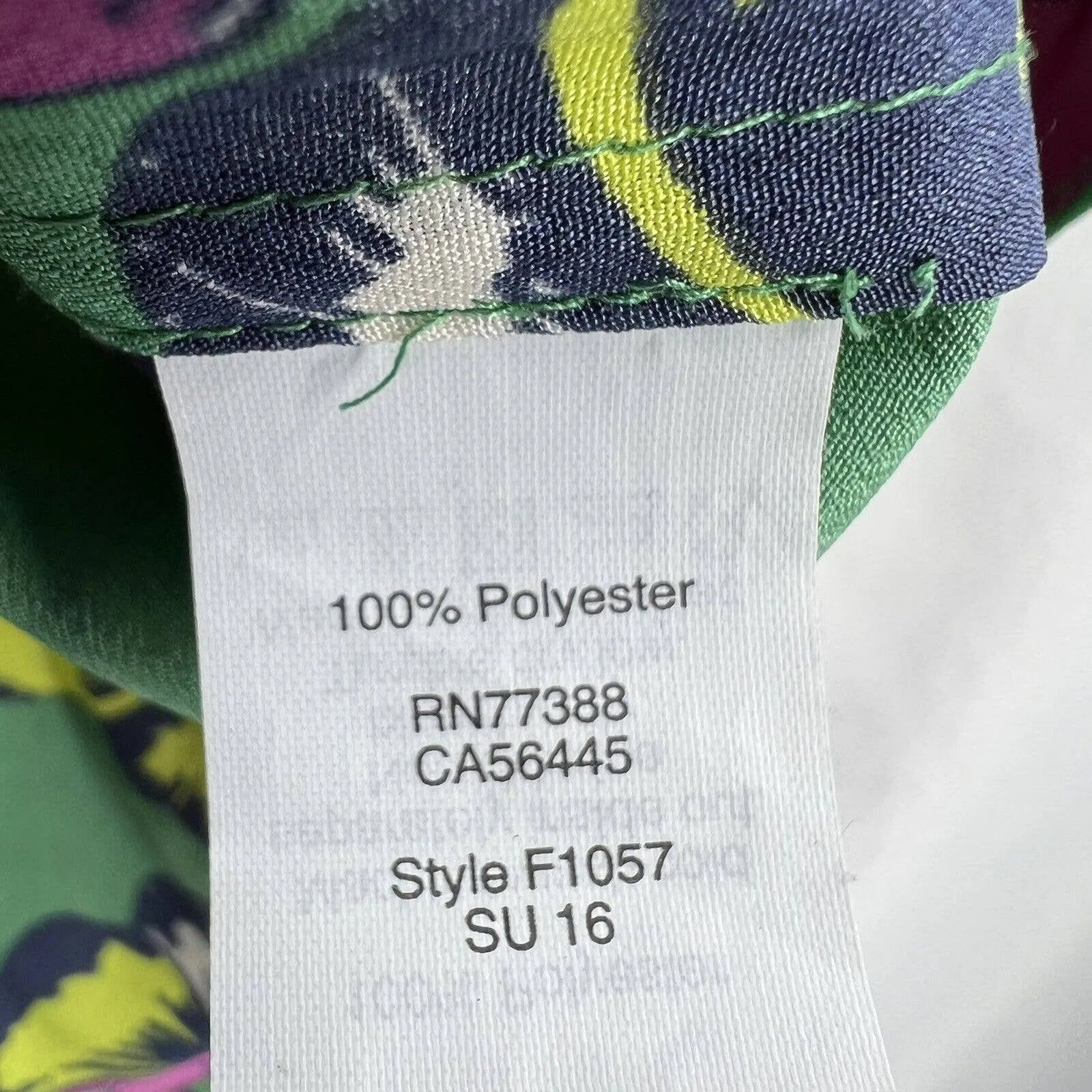 J‎ Crew Green Bright Floral Top Size 2 - Image 3