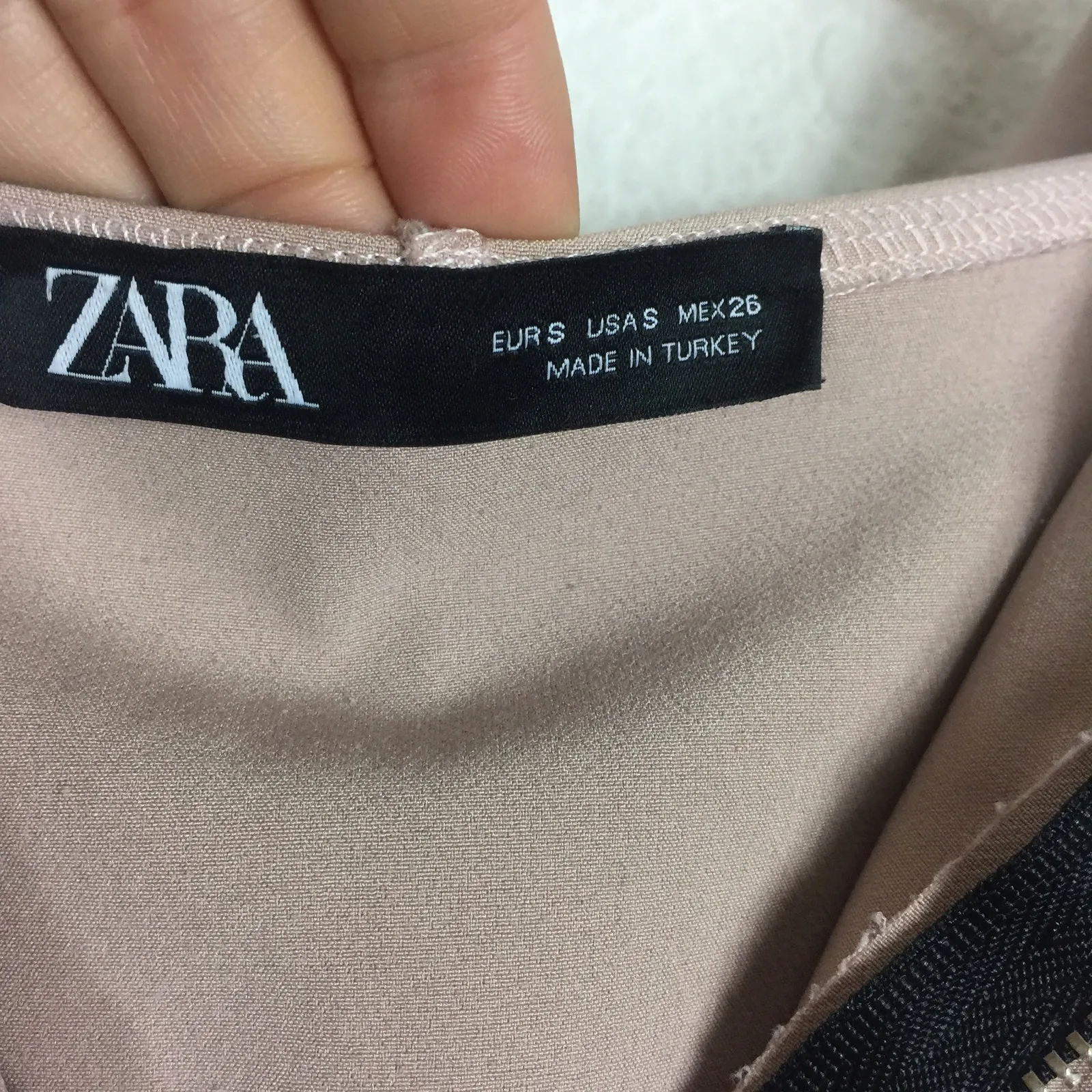 Zara Oversized Hoodie Lightweight Half Zip Jacket Small Funnel Neck Pouch Pocket - Image 5