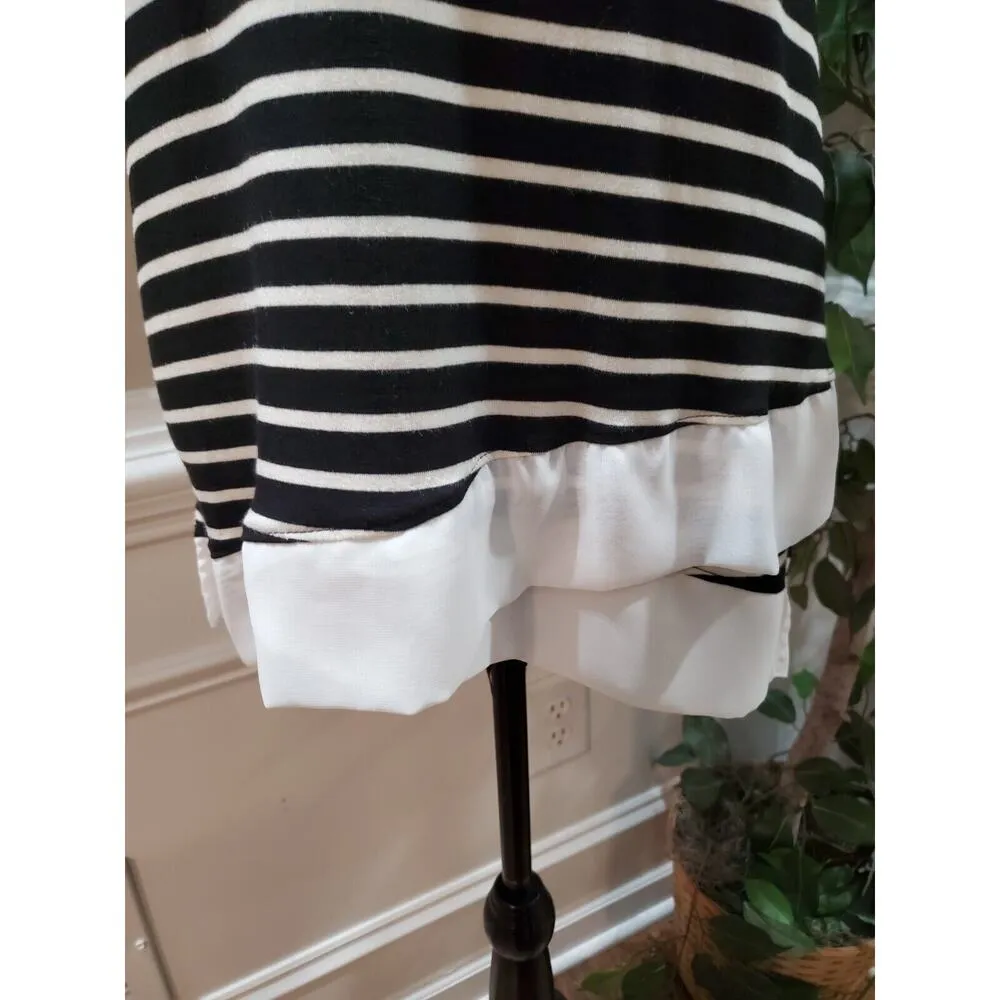 Kim & Cami Women's Black Polyester Round Neck Short Sleeve Casual Top Blouse M - Image 4