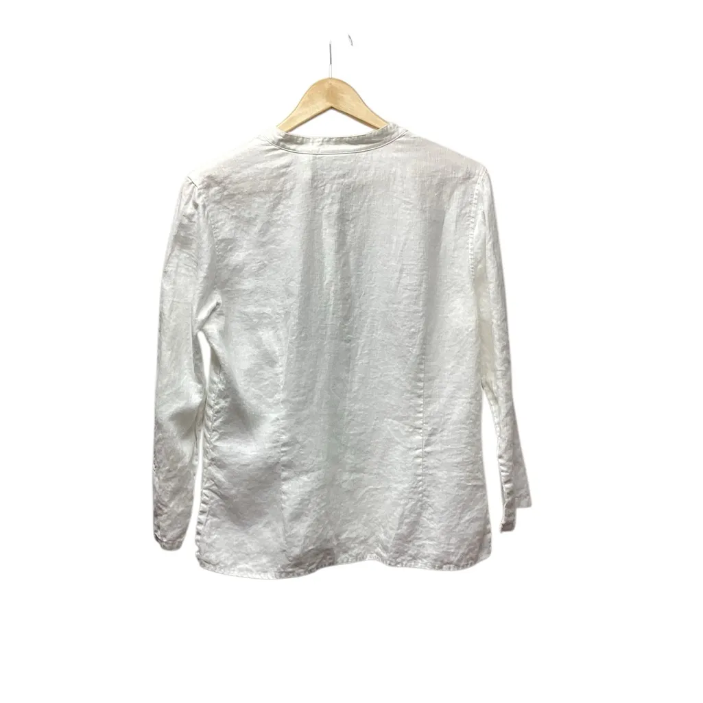 Liz Claiborne linen blouse. Size Medium - Image 3