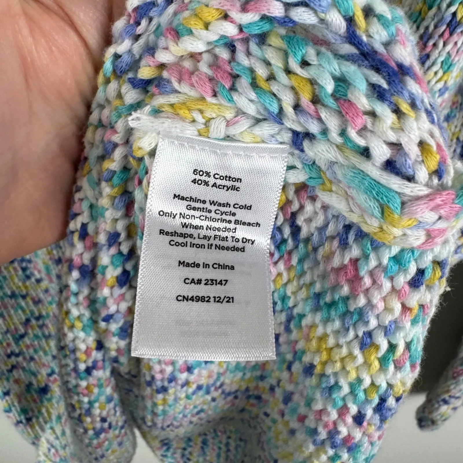 Talbots‎ Confetti Knit Sweater Small Multicolor Preppy Colorful Rainbow Pullover - Image 6