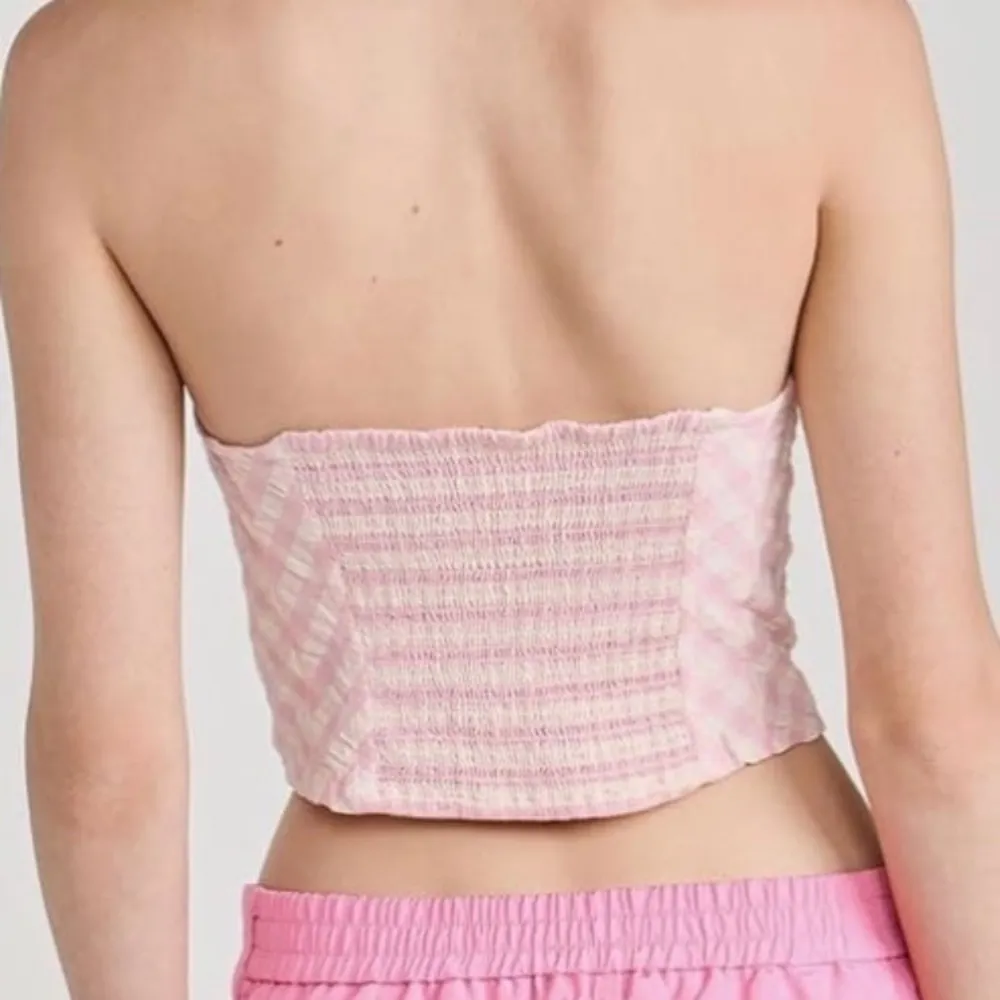 Free People Women's Leilani Gingham Tube Top. Size XL - Image 2