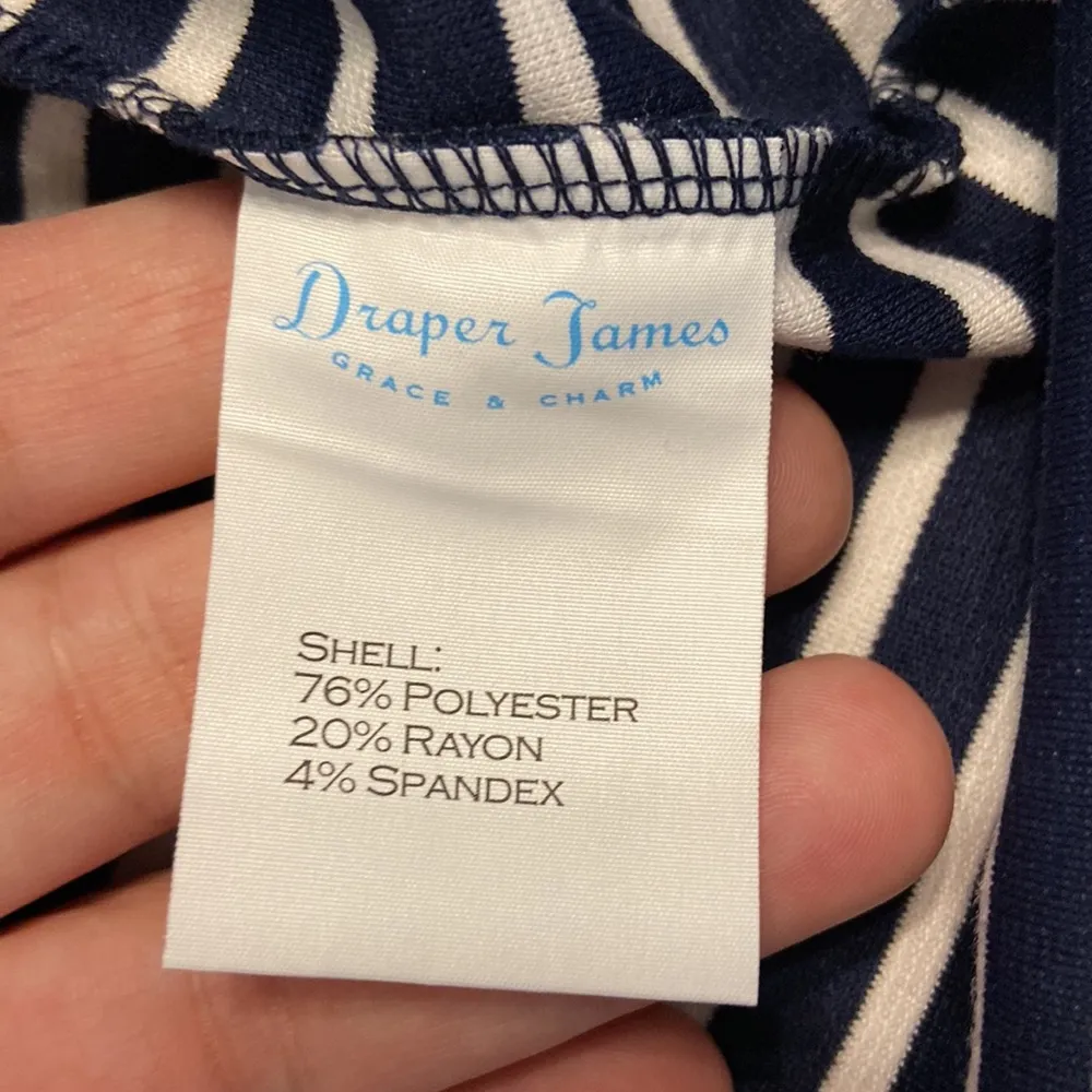 Drapers James Dress BNWOT size M navy blue and white colors - Image 8