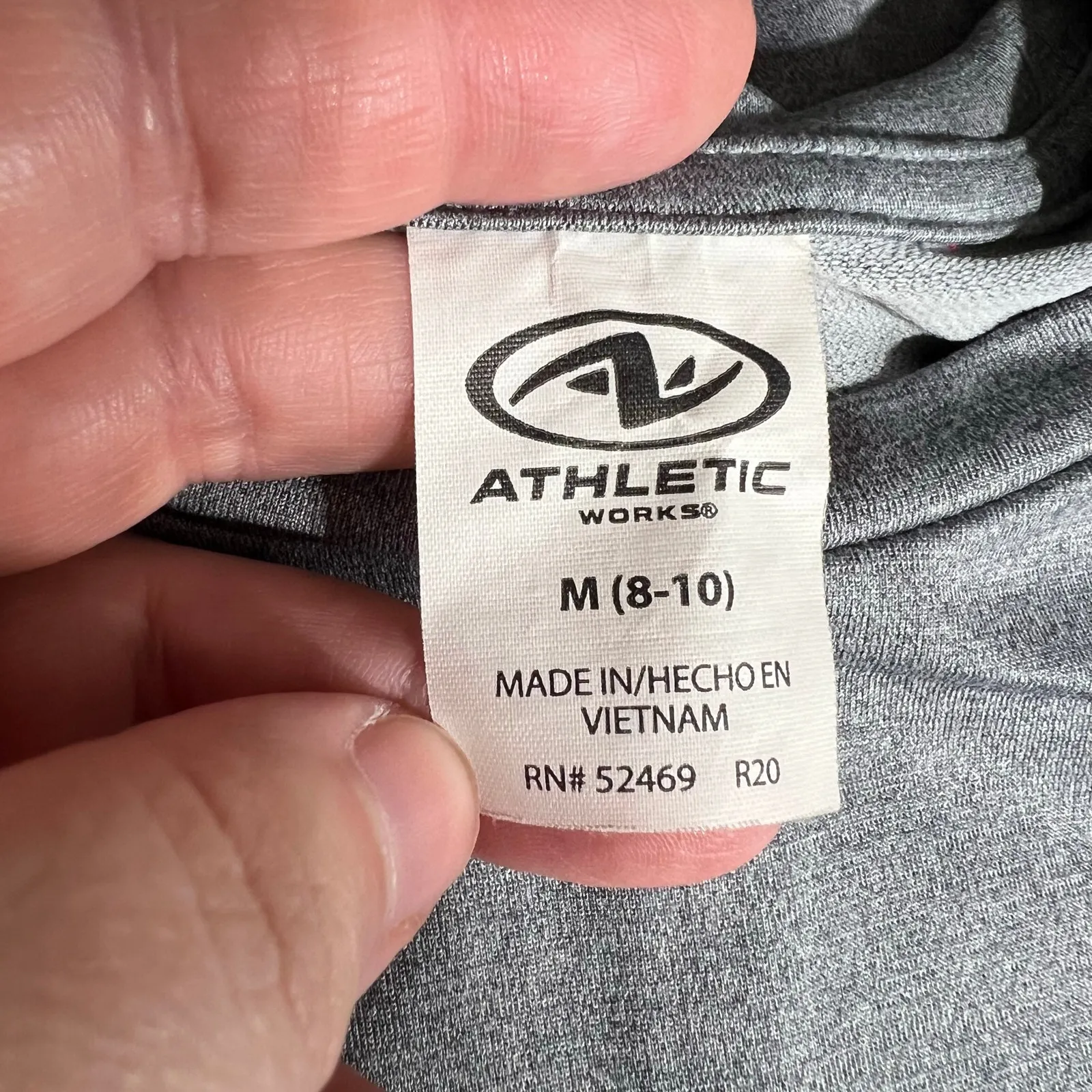 Athletic Works Womens Shirt Top Long Sleeve Pullover Solid Crew Neck Gray Medium - Image 6