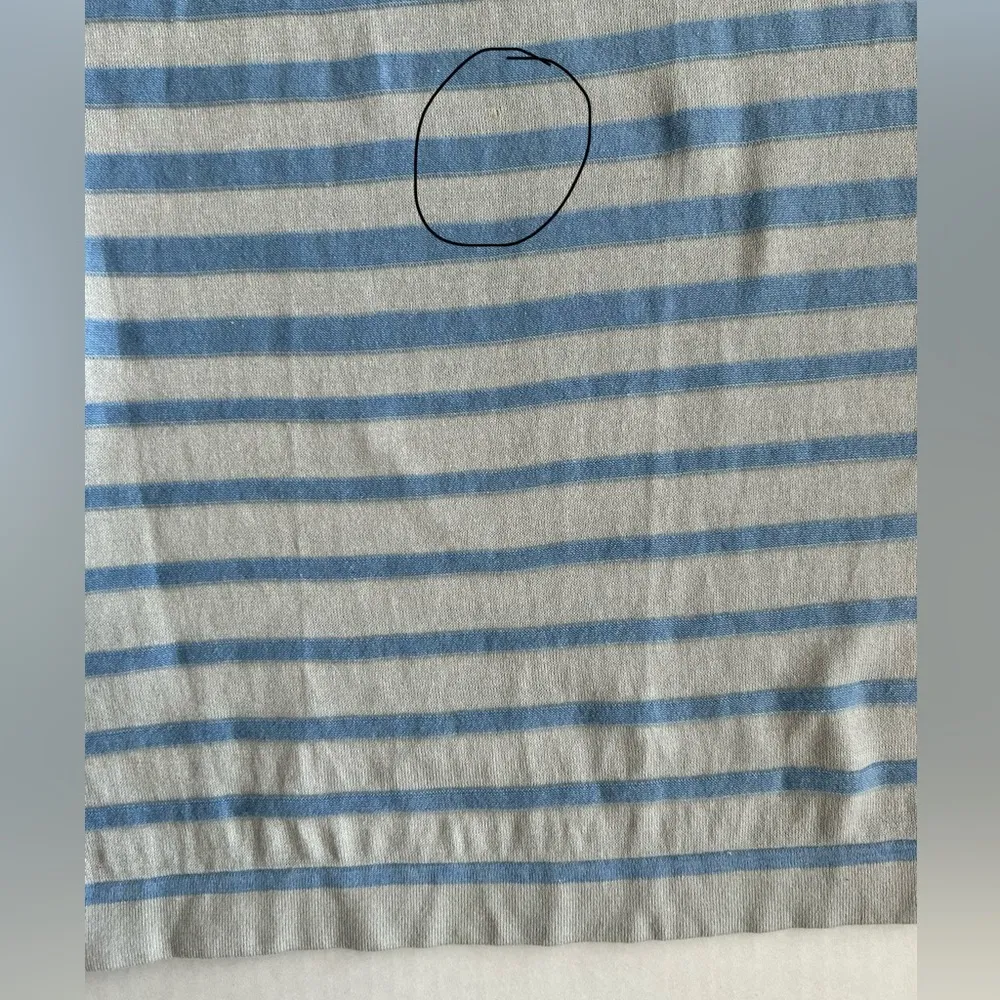 J. McLaughlin Women's Blue Striped Button Long Sleeve Lightweight Sweater XS - Image 12