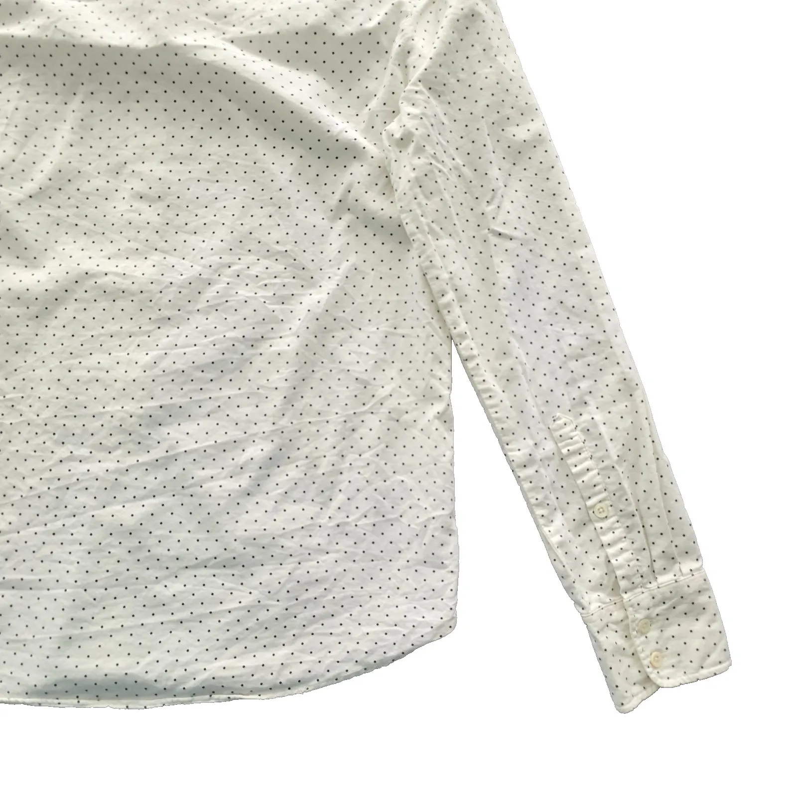 Y2K Polka Dot Preppy Retro Office J. Crew Cotton Country Soft White Shirt Top 4 - Image 10