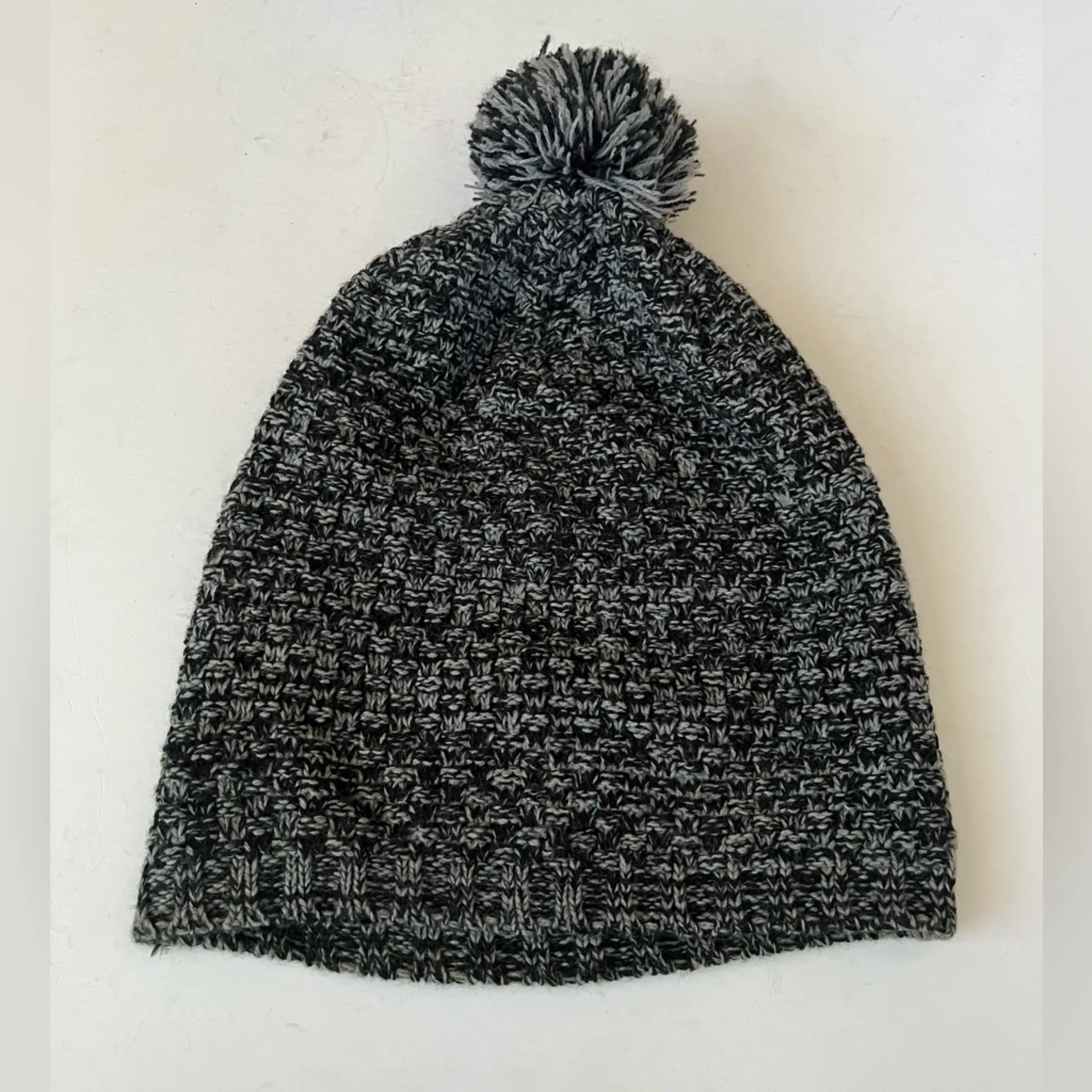 Pure Barre Black & Heather Gray Winter Pom Pom Hat Women's One Size - Image 2