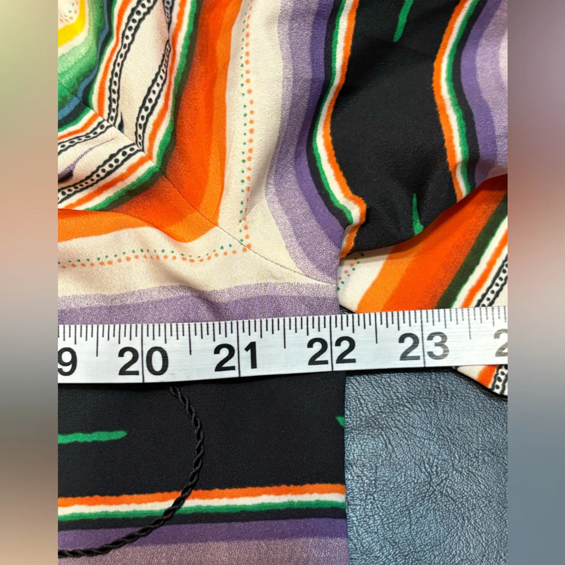 Lauren Ralph Lauren Stripe Southwestern Style Blouse with tassels. Size M - Image 8