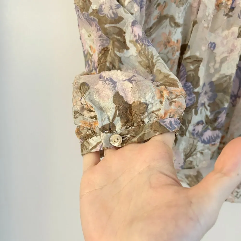 Rebecca Taylor Silk Floral Penelope Peplum Top Size 0 - Image 3