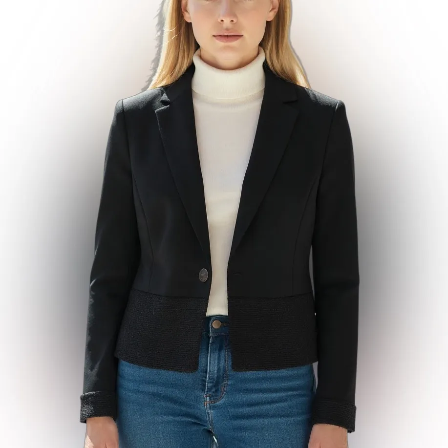 Trafaluc Zara textured short sturdy blazer jacket size small - Image 11